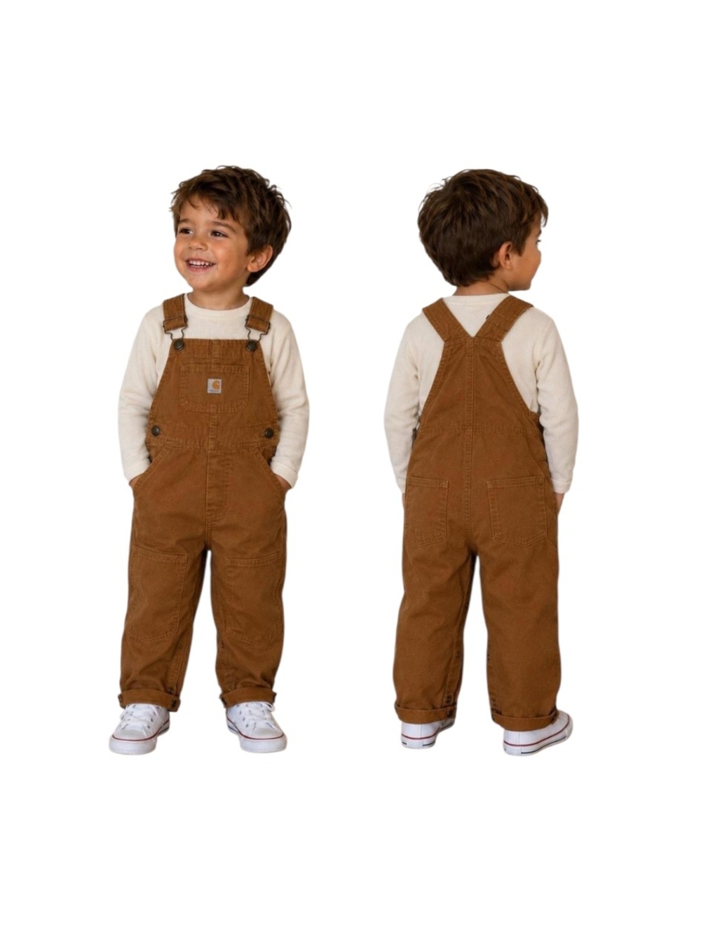 Carhartt Brown Kids' Duck Canvas Overalls 4T